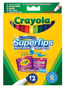 CRAYOLA BRIGHT WASH SPRTIPS 12PK (75092)