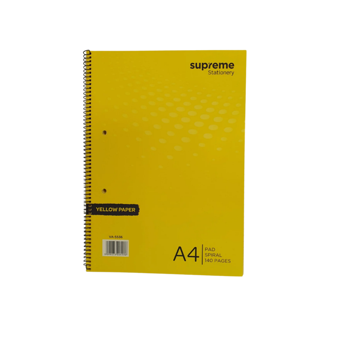 VISUAL AID A4 SPIRAL 140PG YLW (VA-5536)