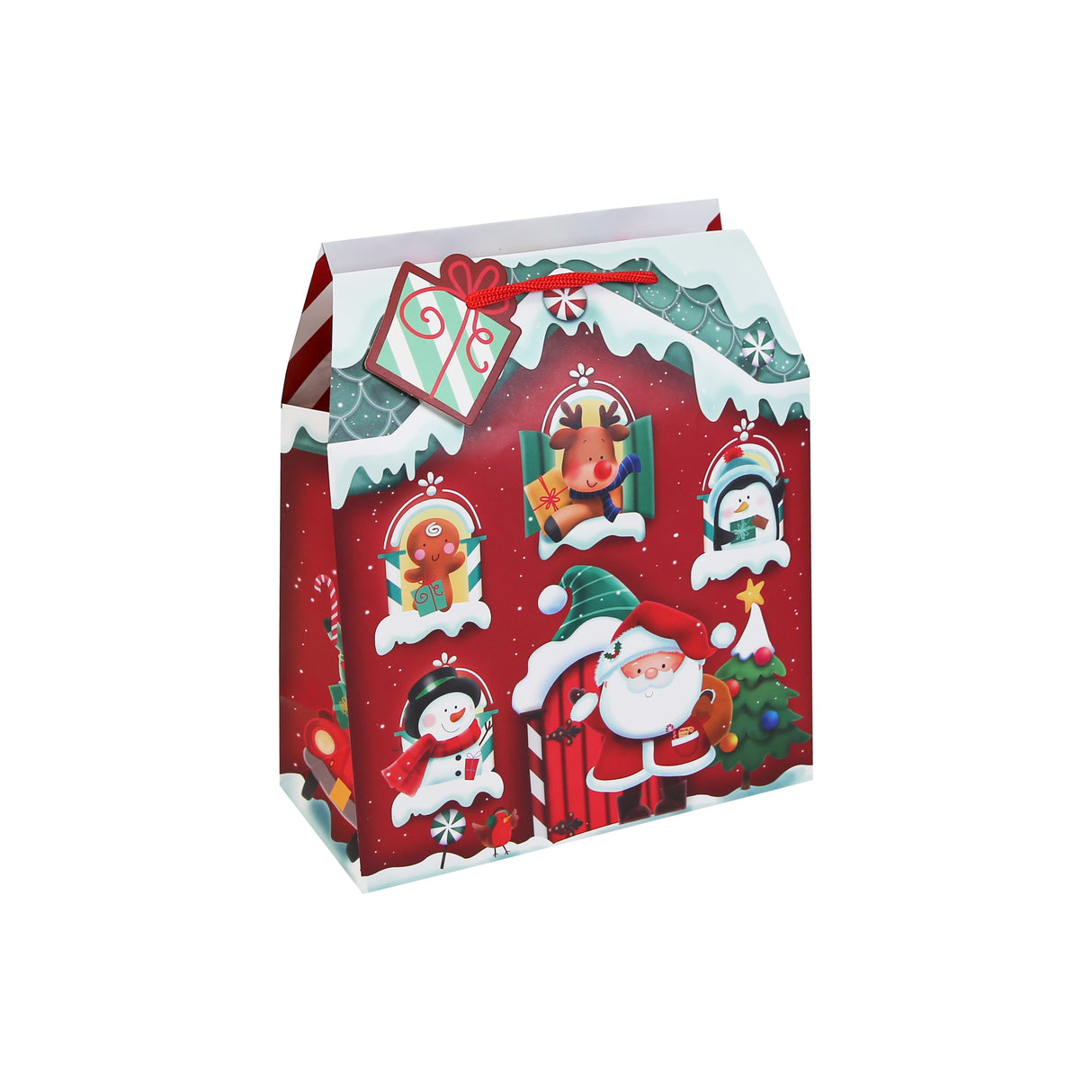 GIFTBAG SANTA'S GROTTO M (X-36106-3C)